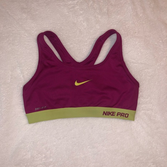 maroon nike sports bra